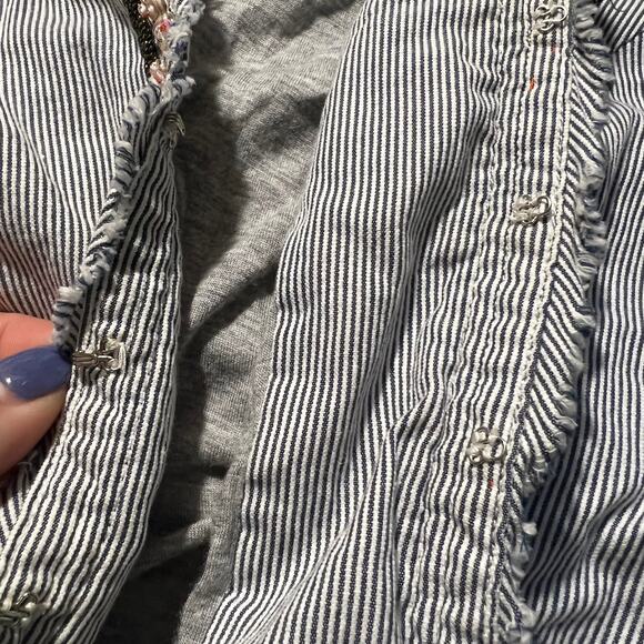 Free People boho stripe beaded oriental inspired jacket - Picture 9 of 10